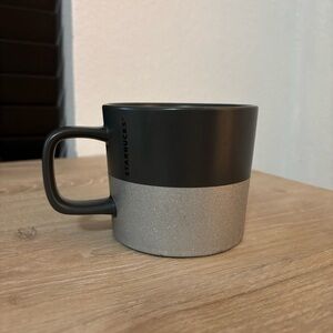 Starbucks grey and silver glitter 12oz mug